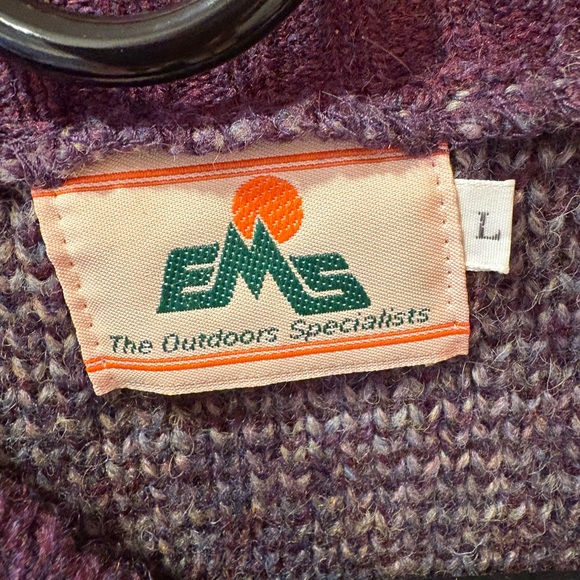 Vintage EMS Geometric Patterned Sweater Men’s Large Wool - Picture 4 of 6